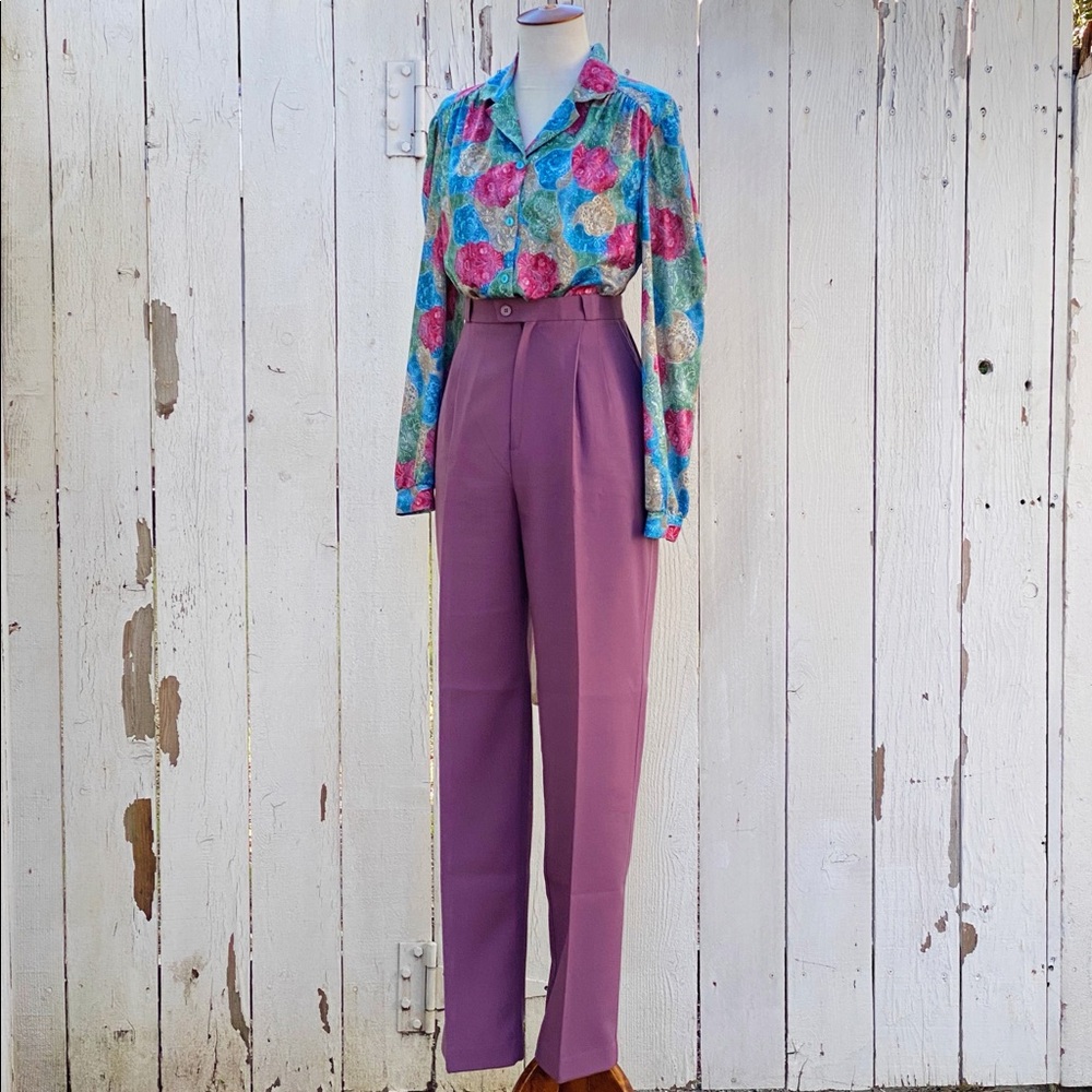 SOLD Condor Lilac Center Creased Trousers - Picture 3 of 8
